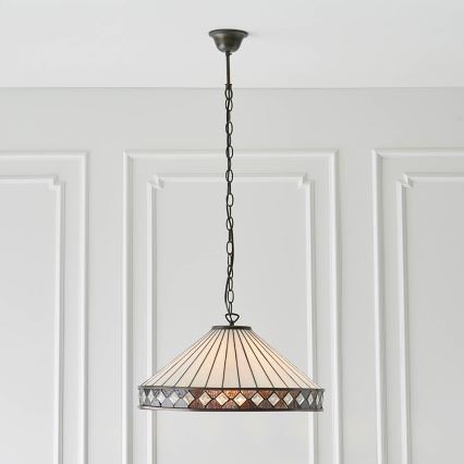 Endon 64147 - Κρεμαστό φωτιστικό οροφής FARGO 1xE27/60W/230V διάμετρος 50 cm