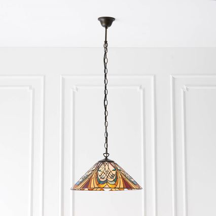 Endon 64162 - Κρεμαστό φωτιστικό οροφής HECTOR 1xE27/60W/230V διάμετρος 40 cm
