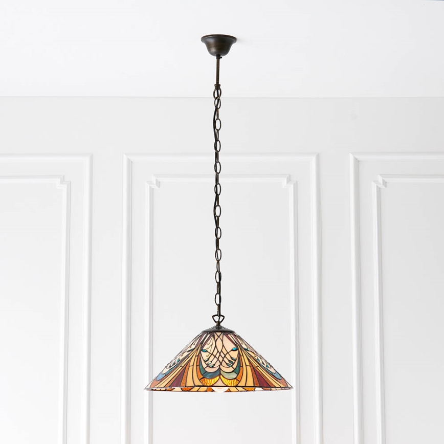 Endon 64162 - Κρεμαστό φωτιστικό οροφής HECTOR 1xE27/60W/230V διάμετρος 40 cm