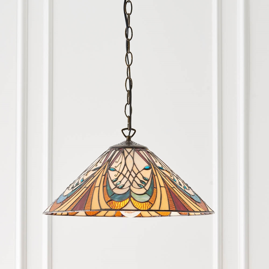 Endon 64162 - Κρεμαστό φωτιστικό οροφής HECTOR 1xE27/60W/230V διάμετρος 40 cm