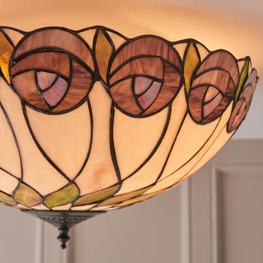 Endon 64173 - Φωτιστικό οροφής HUTCHINSON 2xE27/60W/230V διάμετρος 50 cm