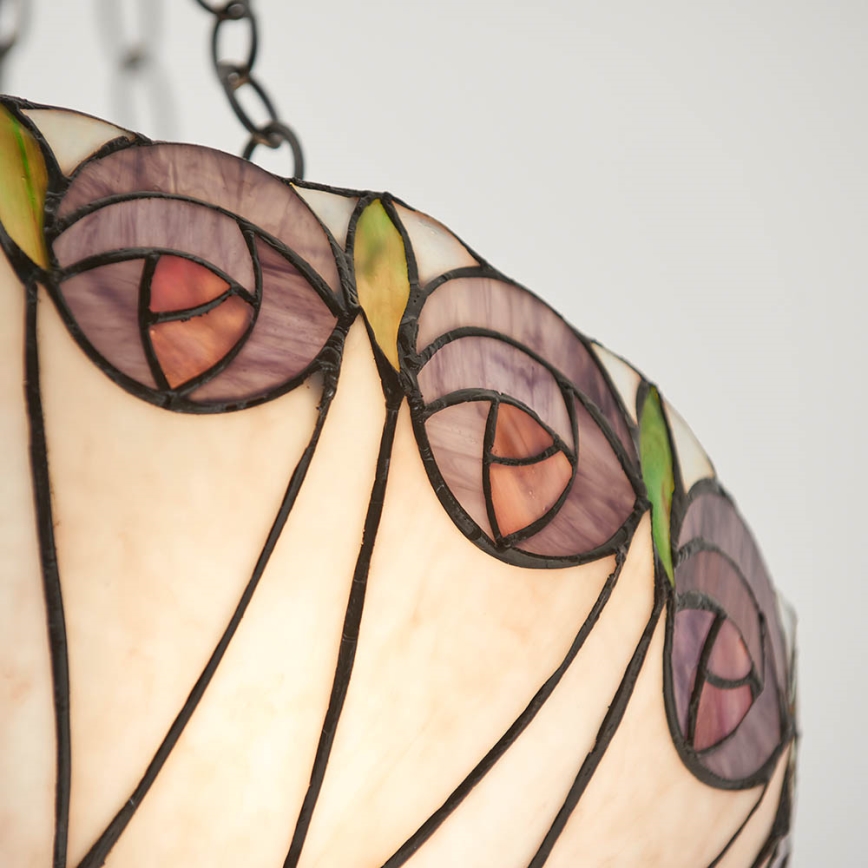 Endon 64175 - Πολυέλαιος με αλυσίδα Tiffany HUTCHINSON 3xE27/60W/230V Ø 40 cm