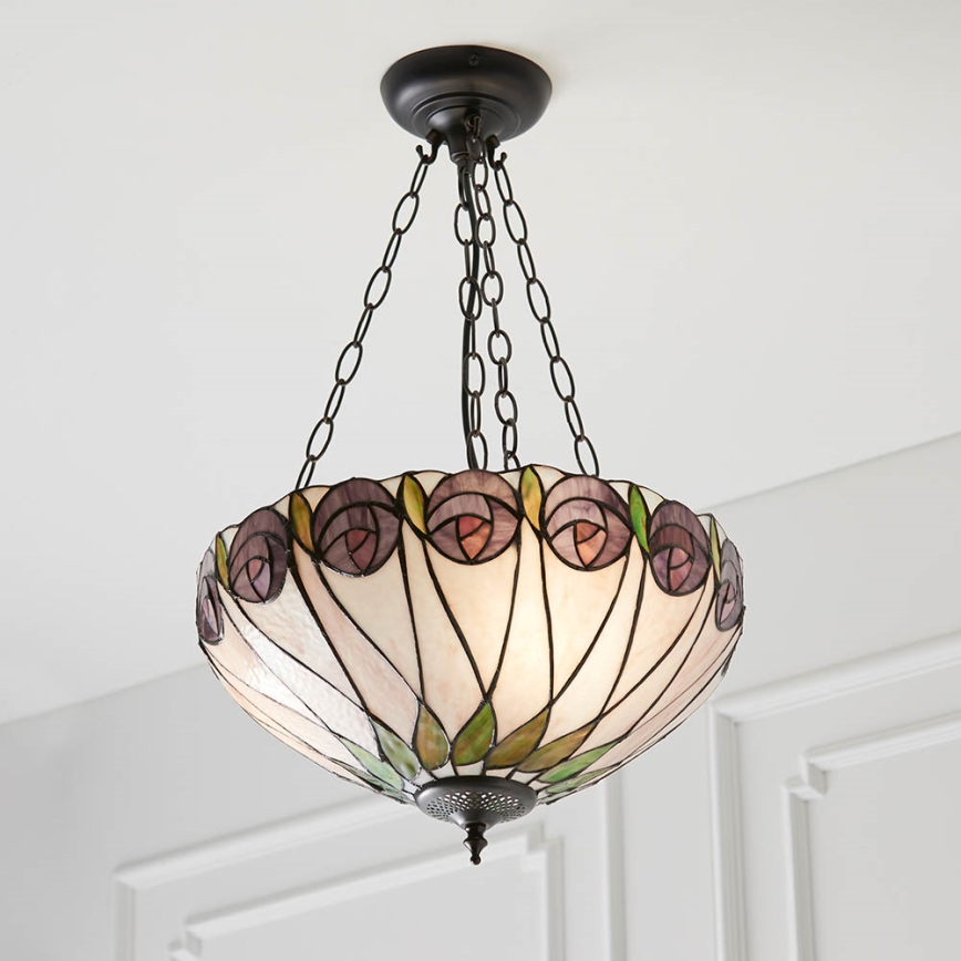 Endon 64175 - Κρεμαστό φωτιστικό οροφής HUTCHINSON 3xE27/60W/230V διάμετρος 40 cm