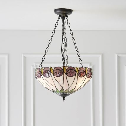 Endon 64175 - Κρεμαστό φωτιστικό οροφής HUTCHINSON 3xE27/60W/230V διάμετρος 40 cm