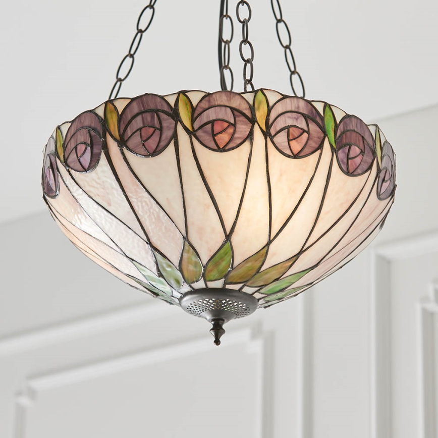 Endon 64175 - Κρεμαστό φωτιστικό οροφής HUTCHINSON 3xE27/60W/230V διάμετρος 40 cm