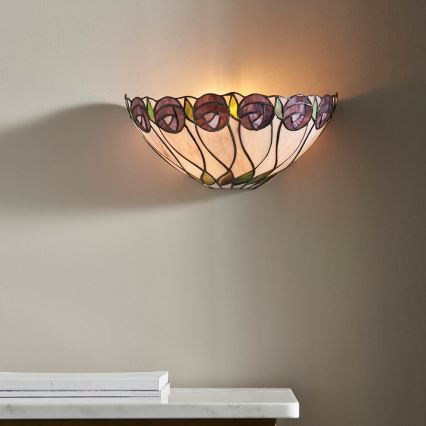 Endon 64178 - Επιτοίχιο φωτιστικό Tiffany HUTCHINSON 1xE14/40W/230V