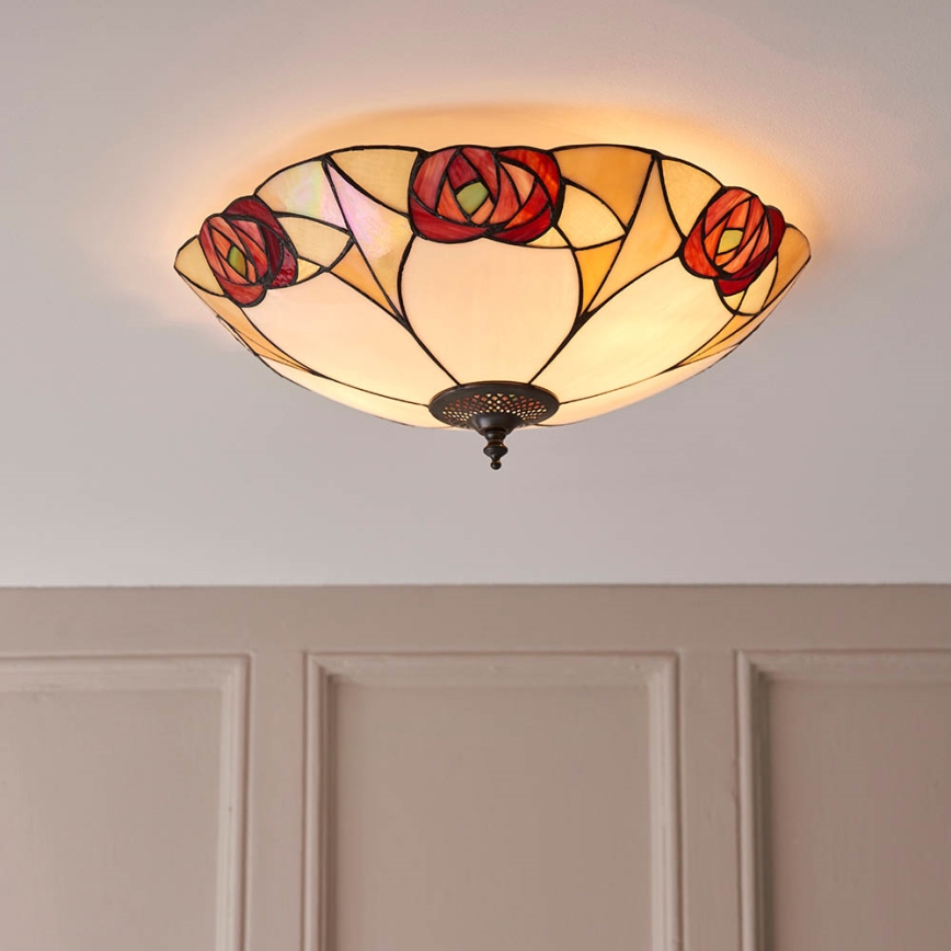 Endon 64182 - Φωτιστικό οροφής INGRAM 2xE27/60W/230V διάμετρος 45 cm