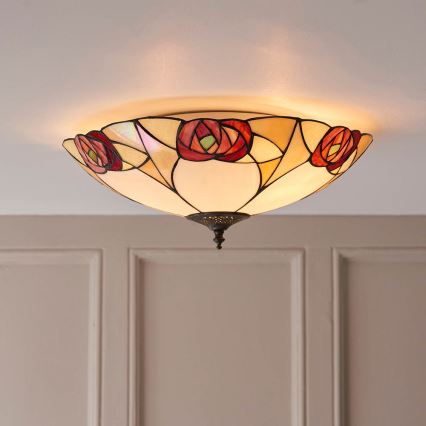 Endon 64182 - Φωτιστικό οροφής INGRAM 2xE27/60W/230V διάμετρος 45 cm