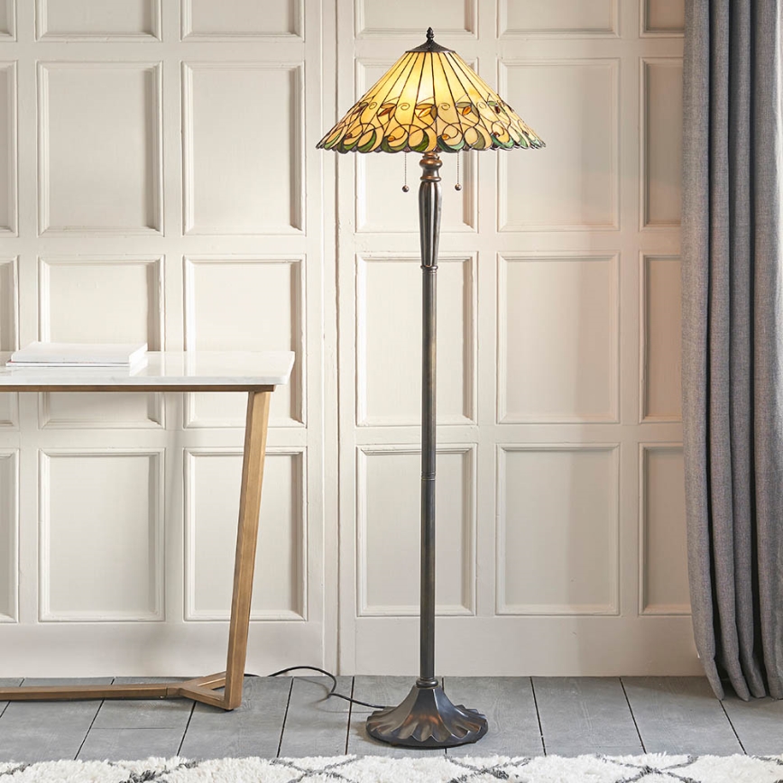 Endon 64192 - Επιδαπέδιο φωτιστικό JAMELIA 2xE27/60W/230V Ø 50 cm