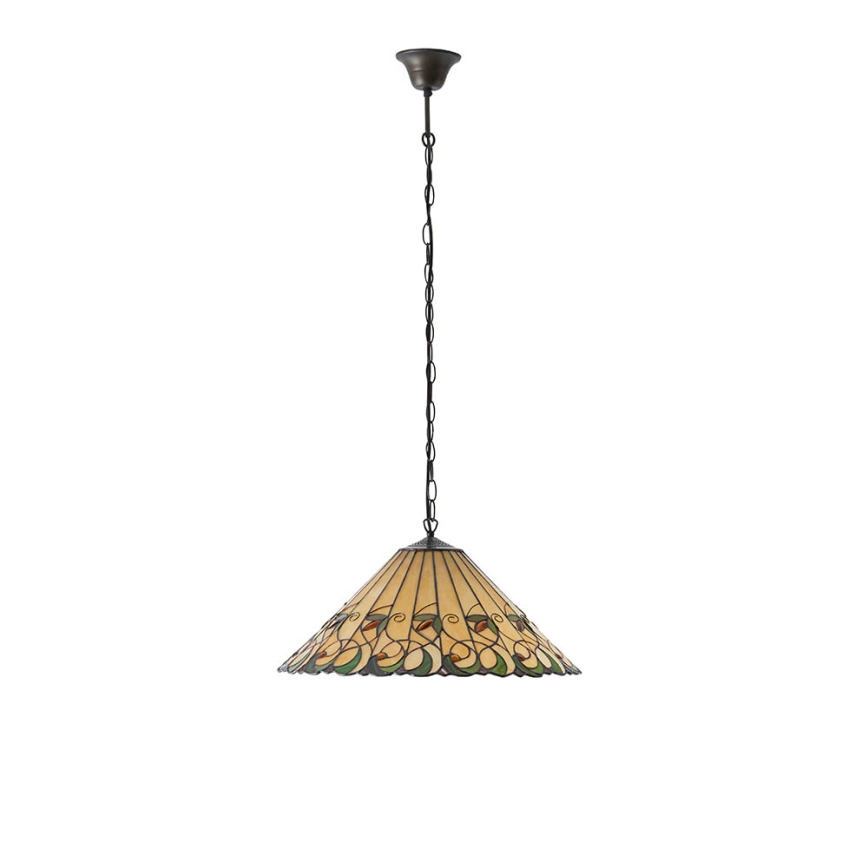 Endon 64194 - Πολυέλαιος με αλυσίδα Tiffany JAMELIA, 3xE27/60W/230V, διάμ. 50 cm