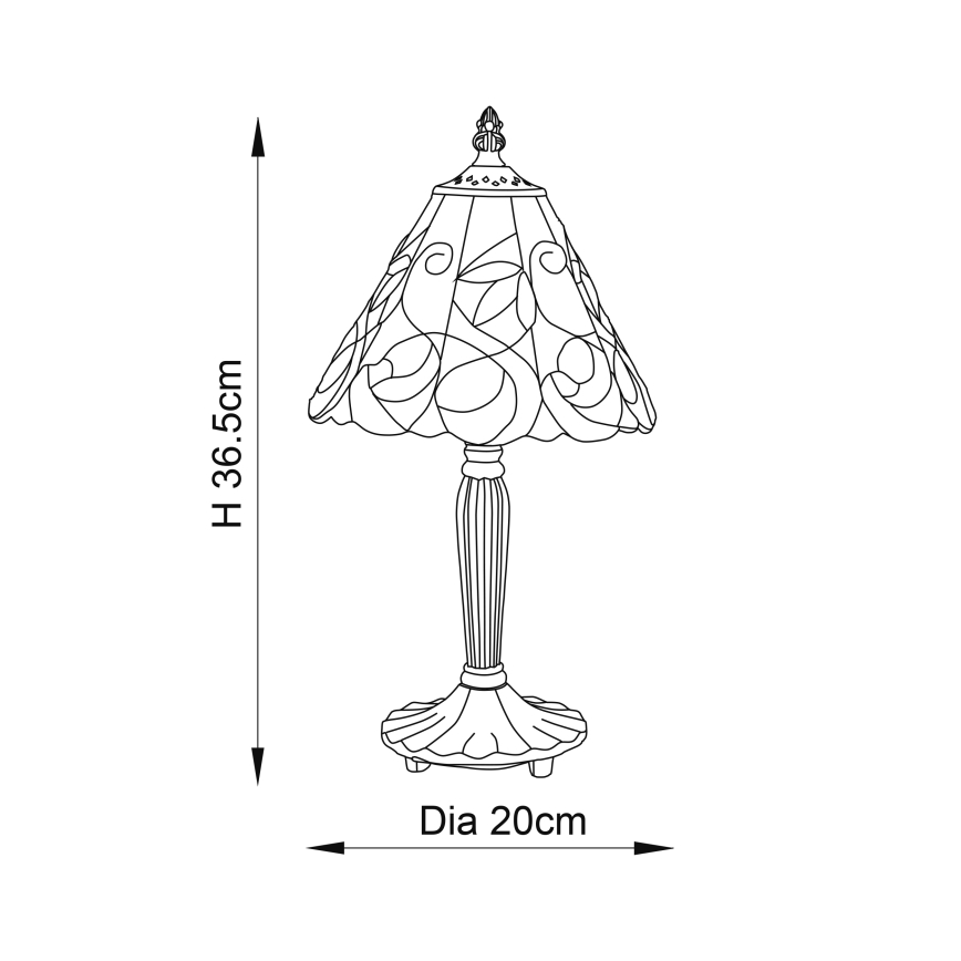 Endon 64196 - Eπιτραπέζιο φωτιστικό JAMELIA 1xE14/40W/230V διάμετρος 20 cm