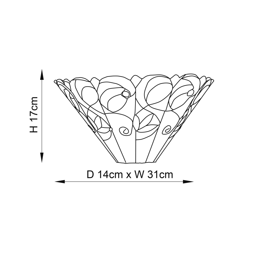 Endon 64198 - Απλίκα Tiffany JAMELIA 1xE14/40W/230V