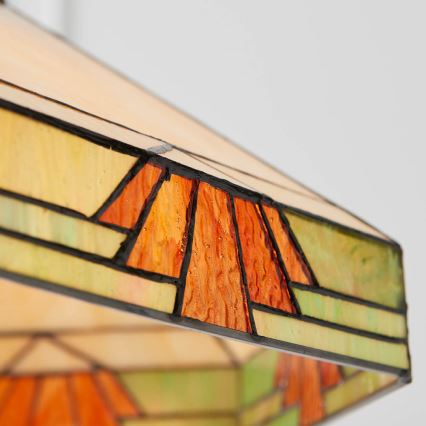 Endon 64285 - Πολυέλαιος Tiffany NEVADA με αλυσίδα, 1xE27/60W/230V, Ø 35 cm