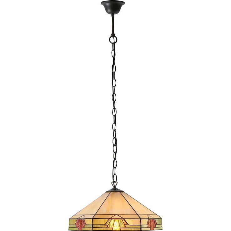 Endon 64285 - Κρεμαστό φωτιστικό οροφής NEVADA 1xE27/60W/230V διάμετρος 35 cm