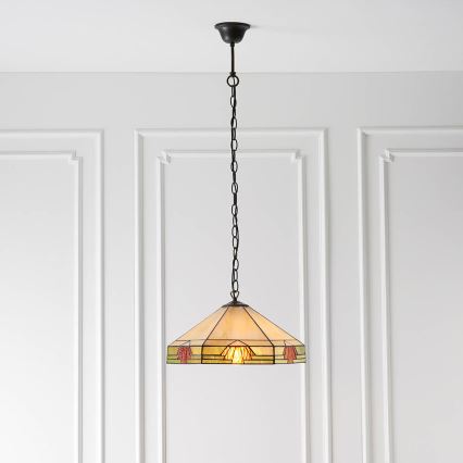 Endon 64285 - Κρεμαστό φωτιστικό οροφής NEVADA 1xE27/60W/230V διάμετρος 35 cm