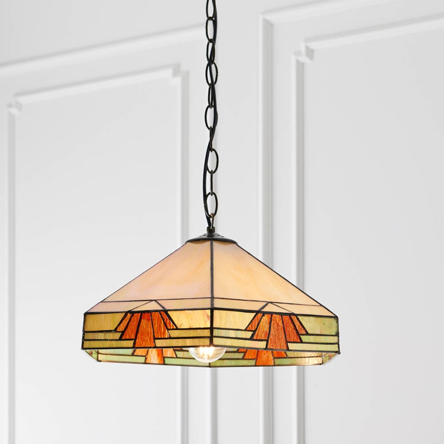 Endon 64285 - Κρεμαστό φωτιστικό οροφής NEVADA 1xE27/60W/230V διάμετρος 35 cm