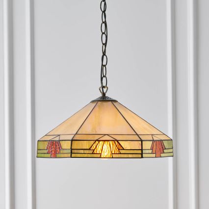 Endon 64285 - Κρεμαστό φωτιστικό οροφής NEVADA 1xE27/60W/230V διάμετρος 35 cm