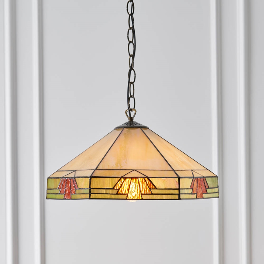 Endon 64285 - Κρεμαστό φωτιστικό οροφής NEVADA 1xE27/60W/230V διάμετρος 35 cm