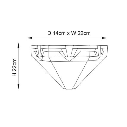 Endon 64288 - Απλίκα Tiffany NEVADA 1xE14/40W/230V