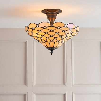 Endon 64300 - Πλαφονιέρα οροφής PEARL 3xE27/60W/230V διάμετρος 37 cm