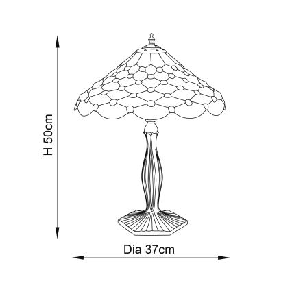 Endon 64301 - Eπιτραπέζιο φωτιστικό PEARL 1xE27/60W/230V διάμετρος 37 cm