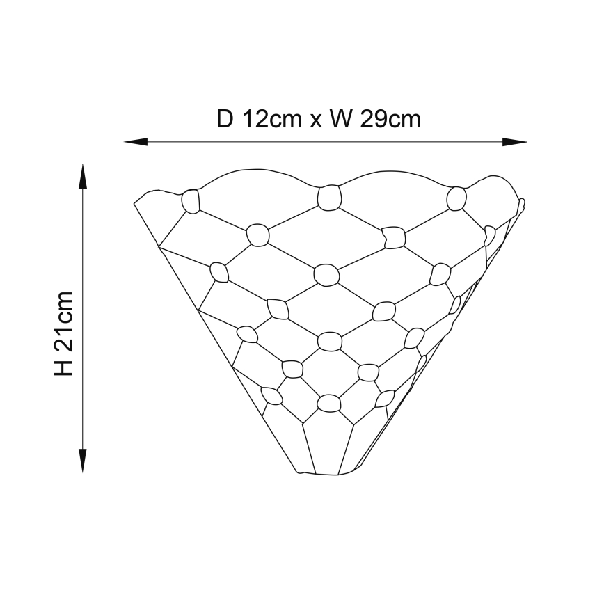 Endon 64302 - Επιτοίχιο φωτιστικό Tiffany PEARL 1xE14/40W/230V