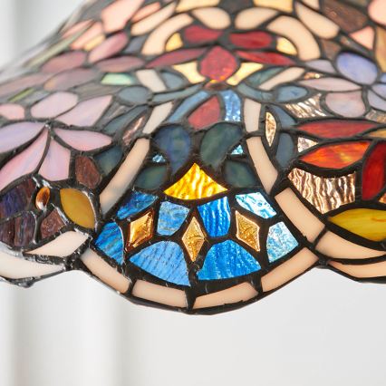 Endon 64325 - Κρεμαστό φωτιστικό με αλυσίδα Tiffany SULLIVAN 1xE27/60W/230V διάμ. 40 cm