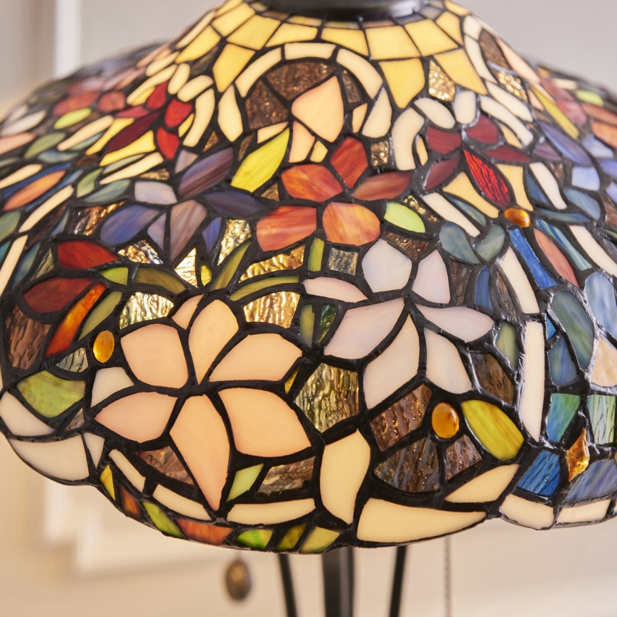 Endon 64326 - Επιτραπέζιο φωτιστικό Tiffany SULLIVAN 2xE27/60W/230V Ø 40 cm