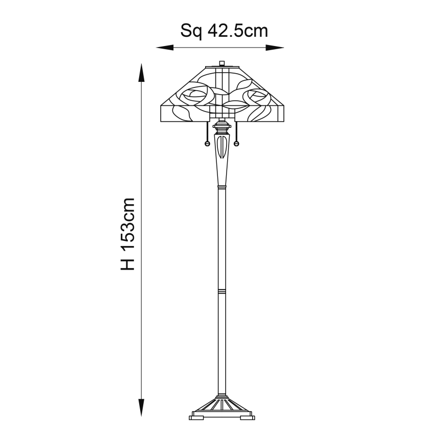Endon 64383 - Επιδαπέδιο φωτιστικό WILLIOW 2xE27/60W/230V διάμ. 42,5 εκ.