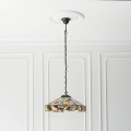 Endon 64385 - Κρεμαστό φωτιστικό σε αλυσίδα Tiffany WILLOW, 1xE27/60W/230V, Ø 35 εκ.