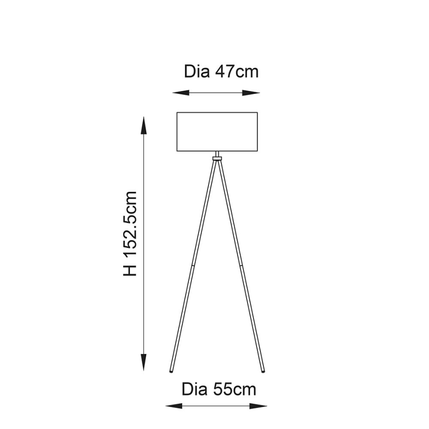 Endon 66987 - Επιδαπέδιο φωτιστικό TRI 1xE27/60W/230V μπεζ