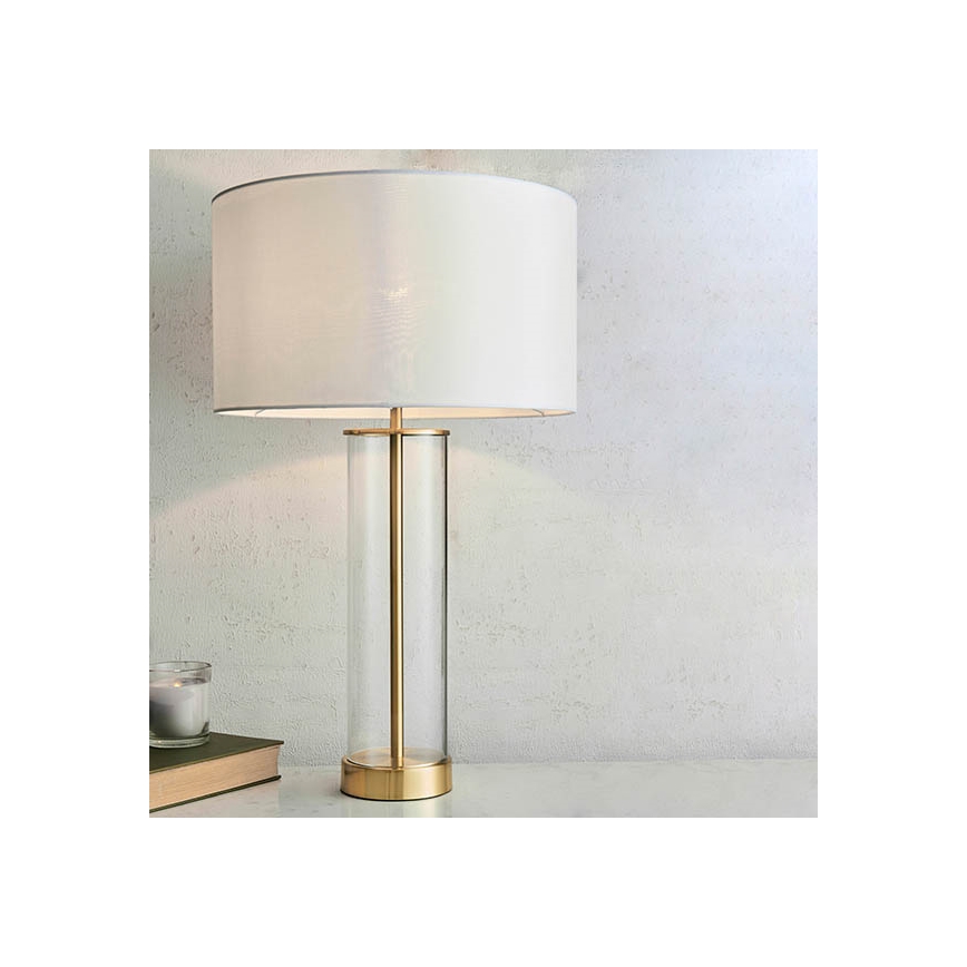 Endon 68802 - Ρυθμιζόμενο επιτραπέζιο φωτιστικό με αισθητήρα αφής LESSINA 1xE27/10W/230V χρυσό/λευκό