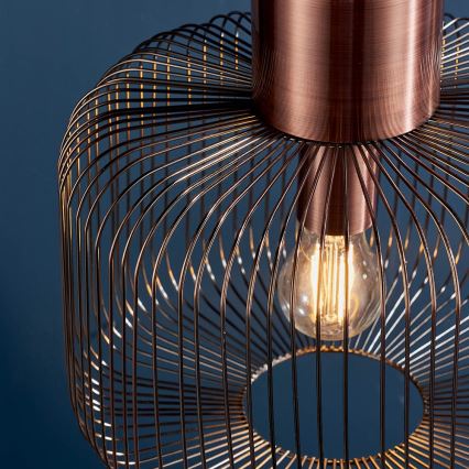 Endon 68986 - Κρεμαστό φωτιστικό με καλώδιο NICOLA 1xE27/40W/230V χάλκινο
