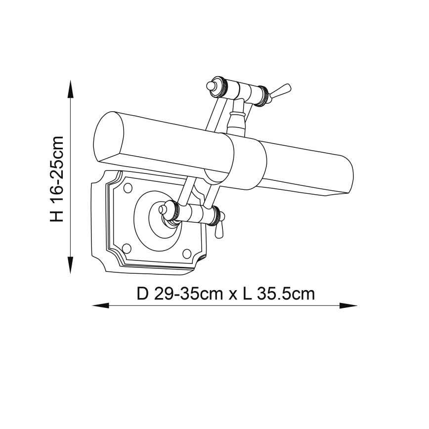 Endon 69832 - Φωτιστικό για πίνακες WINCHESTER 2xE14/6W/230V 35,5 cm ορείχαλκο