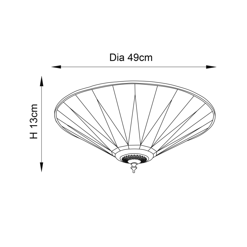Endon 70240 - Φωτιστικό οροφής Tiffany DARK STAR 2xE27/40W/230V Ø 49 cm