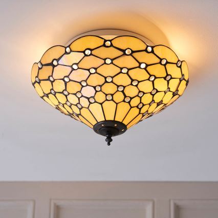 Endon 70242 - Φωτιστικό οροφής PEARL 2xE27/60W/230V διάμετρος 37 cm