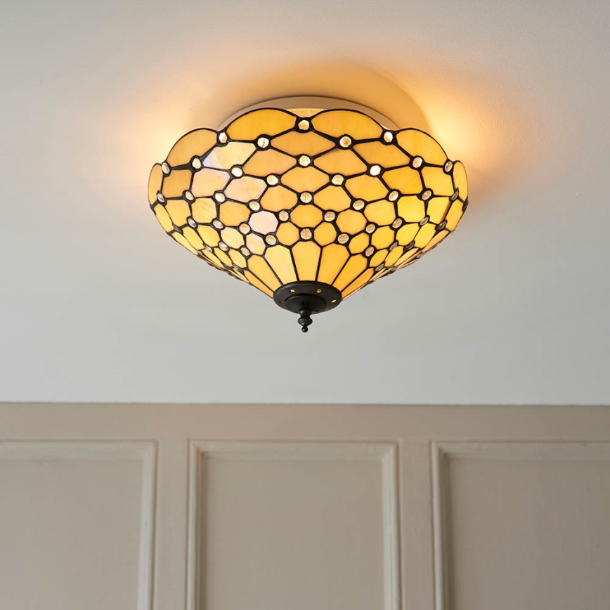 Endon 70242 - Φωτιστικό οροφής PEARL 2xE27/60W/230V διάμετρος 37 cm