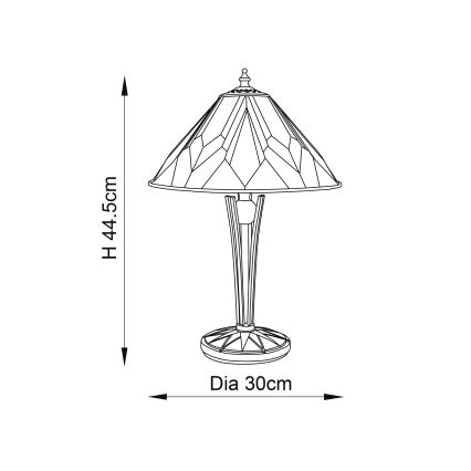 Endon 70365 - Eπιτραπέζιο φωτιστικό ASTORIA 1xE14/40W/230V διάμετρος 30 cm