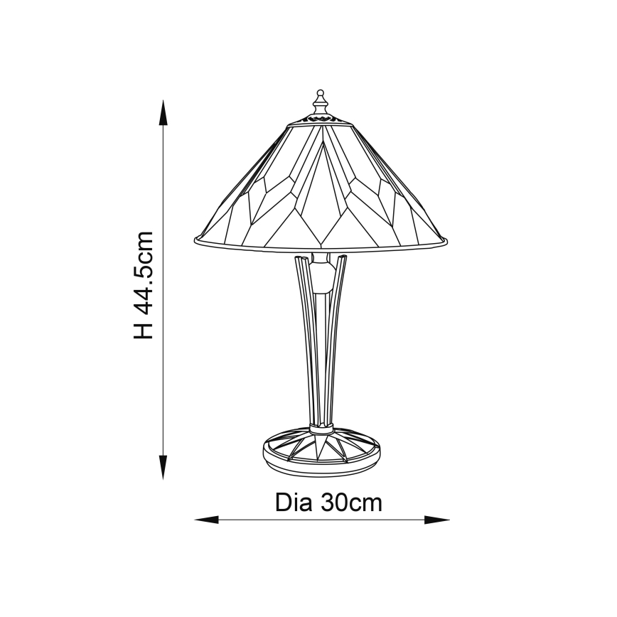 Endon 70365 - Eπιτραπέζιο φωτιστικό ASTORIA 1xE14/40W/230V διάμετρος 30 cm