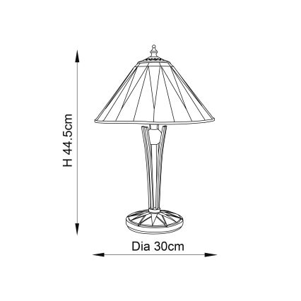 Endon 70367 - Eπιτραπέζιο φωτιστικό DARK STAR 1xE14/40W/230V διάμετρος 30 cm