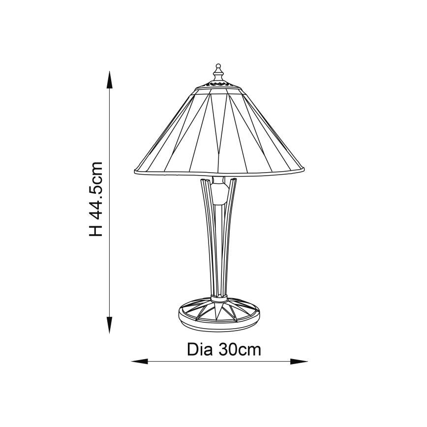 Endon 70367 - Eπιτραπέζιο φωτιστικό DARK STAR 1xE14/40W/230V διάμετρος 30 cm