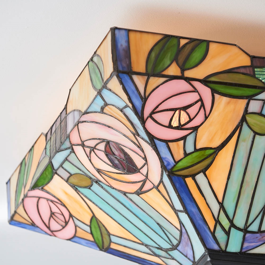 Endon 70698 - Φωτιστικό οροφής Tiffany WILLOW 2xE27/60W/230V