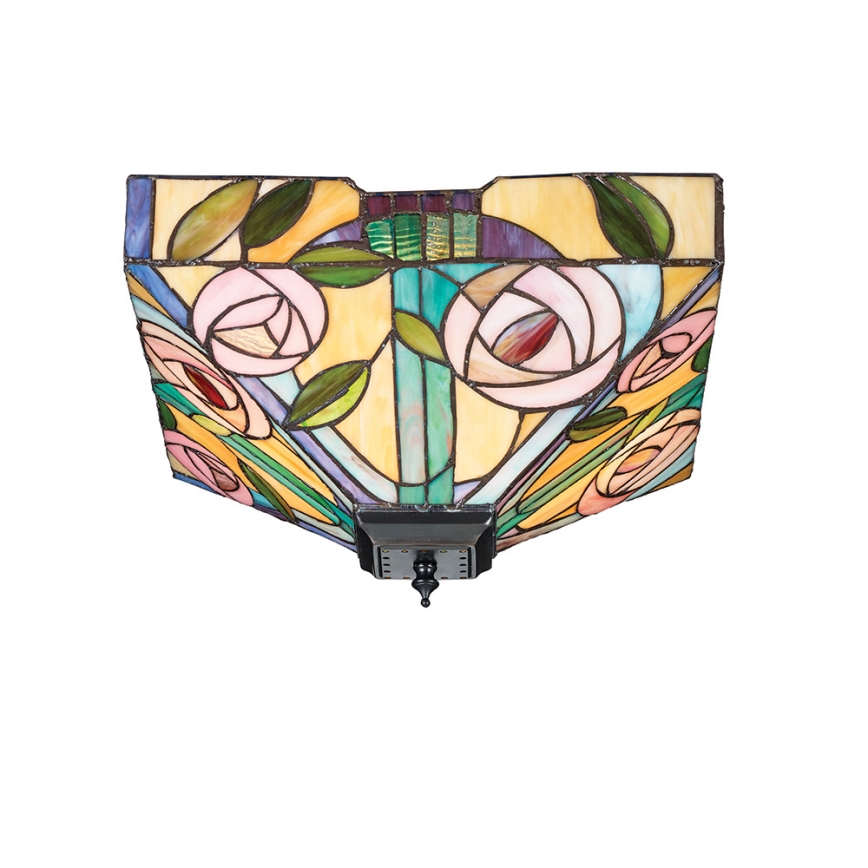 Endon 70699 - Φωτιστικό οροφής Tiffany WILLOW 2xE27/60W/230V 35x35 cm