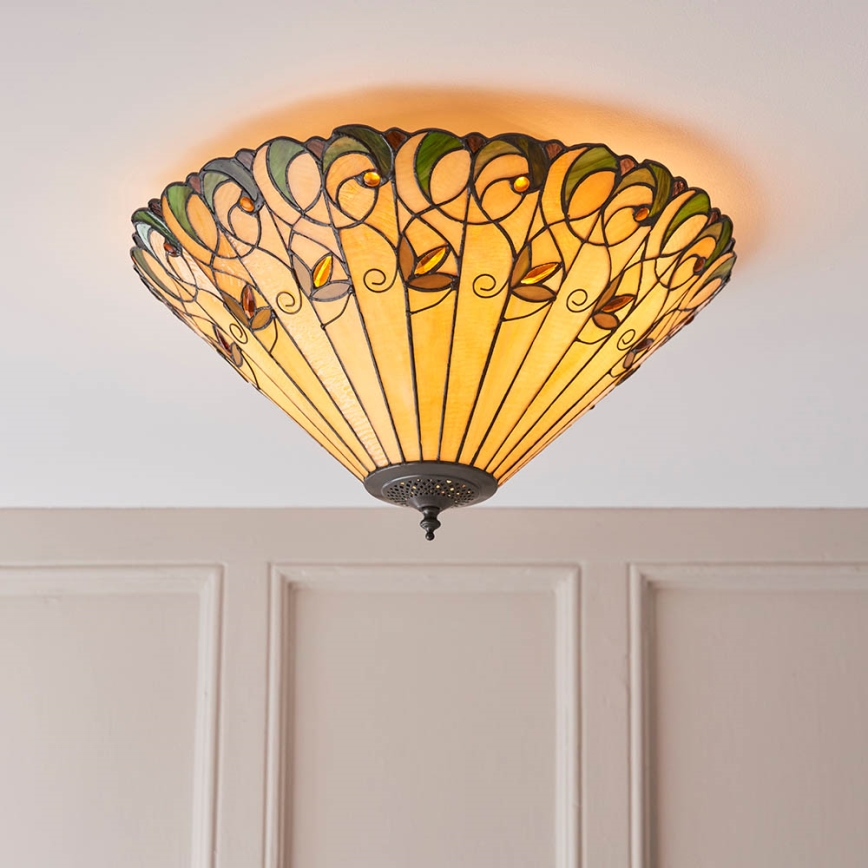 Endon 70706 - Φωτιστικό οροφής JAMELIA 2xE27/60W/230V διάμετρος 50 cm