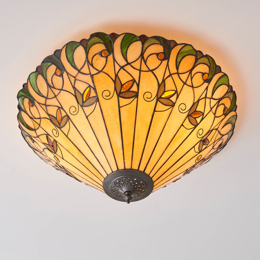 Endon 70706 - Φωτιστικό οροφής JAMELIA 2xE27/60W/230V διάμετρος 50 cm