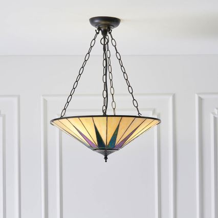 Endon 70754 - Κρεμαστό φωτιστικό οροφής DARK STAR 3xE27/60W/230V διάμετρος 49 cm