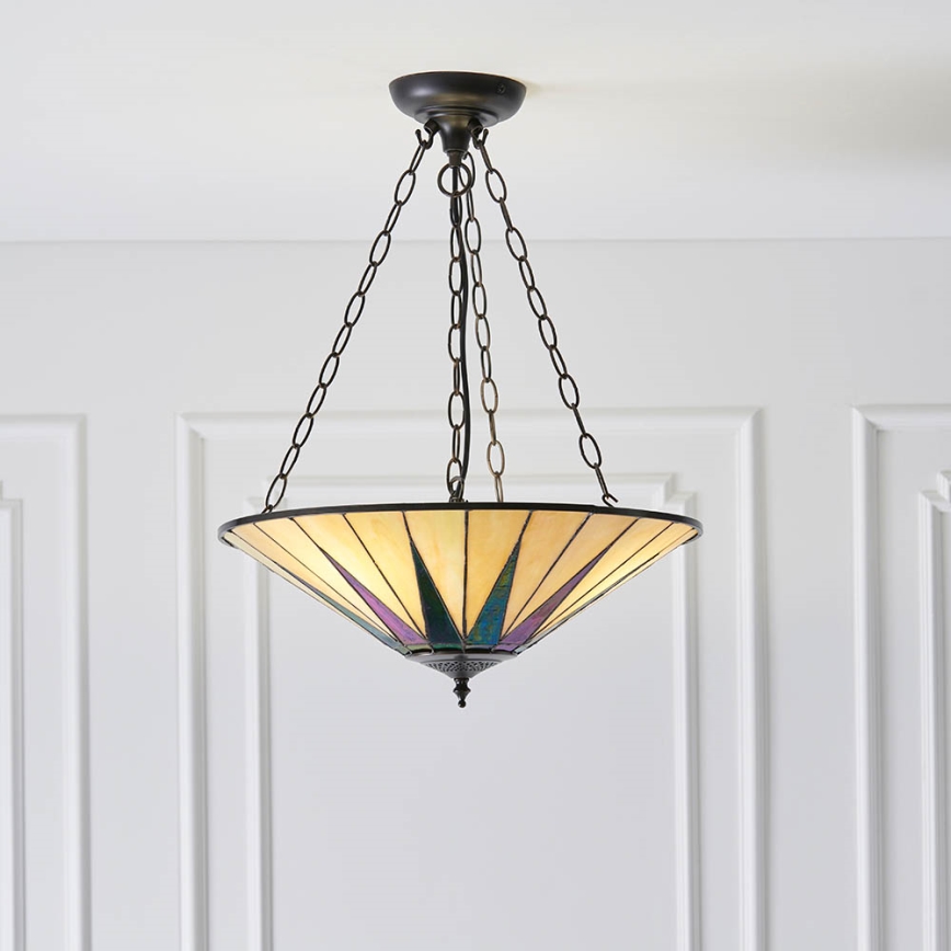 Endon 70754 - Κρεμαστό φωτιστικό οροφής DARK STAR 3xE27/60W/230V διάμετρος 49 cm