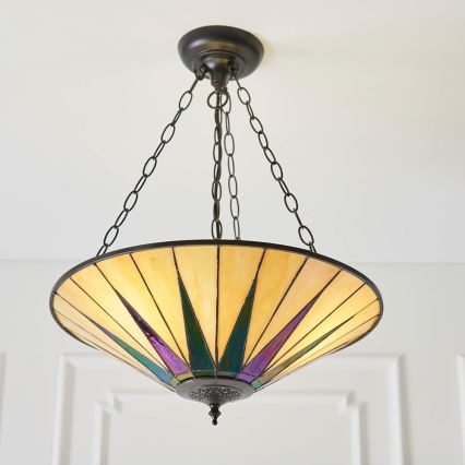 Endon 70754 - Κρεμαστό φωτιστικό οροφής DARK STAR 3xE27/60W/230V διάμετρος 49 cm