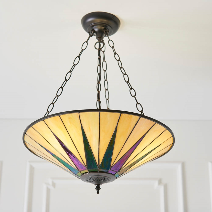 Endon 70754 - Κρεμαστό φωτιστικό οροφής DARK STAR 3xE27/60W/230V διάμετρος 49 cm