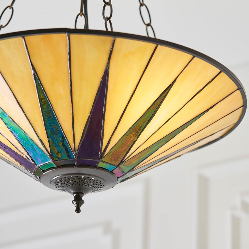 Endon 70754 - Κρεμαστό φωτιστικό οροφής DARK STAR 3xE27/60W/230V διάμετρος 49 cm
